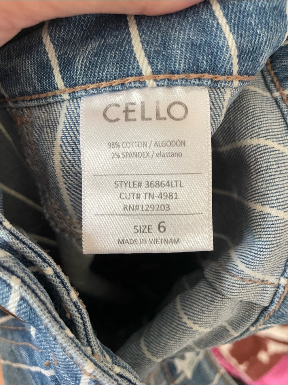 Cello Blue Striped Denim Jeans - Picture 4 of 6